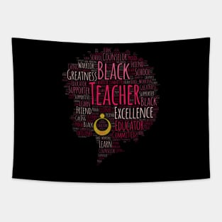 Black Teacher Words in Afro Tapestry