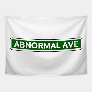 Abnormal Ave Street Sign Tapestry