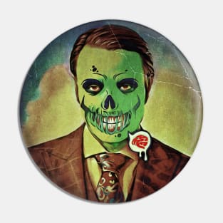 Zombie Green Hannibal Lecter for Halloween - Brains! Pin