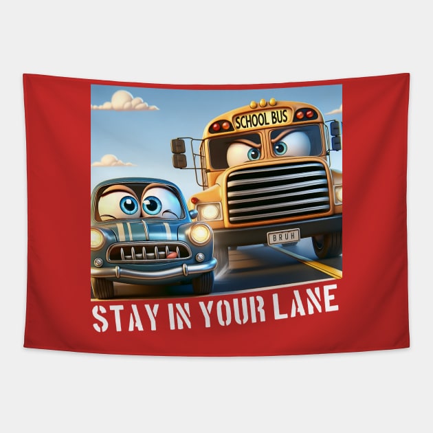 Stay In your Lane Tapestry by Total 8 Yoga