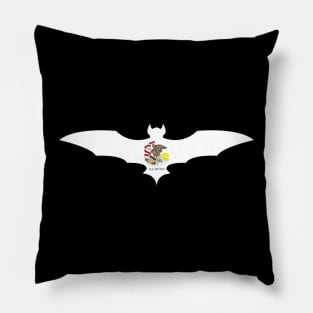 Illinois Bat Flag Pillow