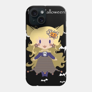 "Happy Halloween" Cute Blonde Halloween Lady Phone Case