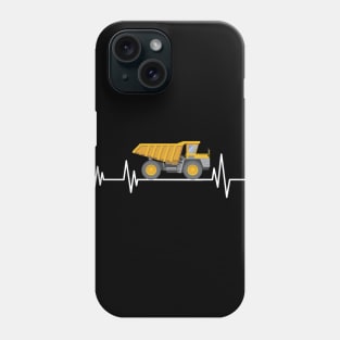 Dump Truck Driver  heartbeat Birthday dumptruck lover Phone Case