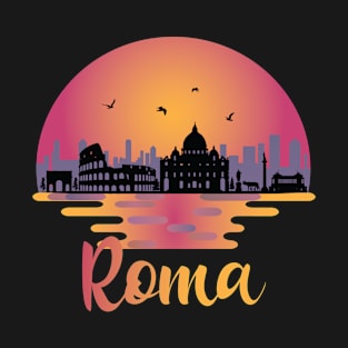 Roma - Rome Skyline - Love Italy Travel T-Shirt