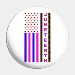 JUNEteenth FLAG (vertical violet) Pin