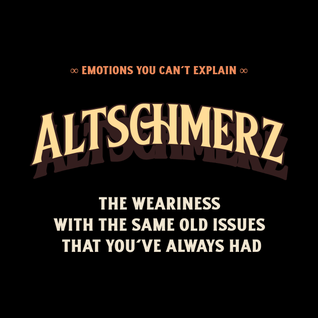 Emotions You Can't Explain Altschmerz by TV Dinners