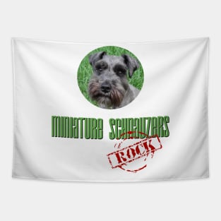 Miniature Schnauzers Rock! Tapestry