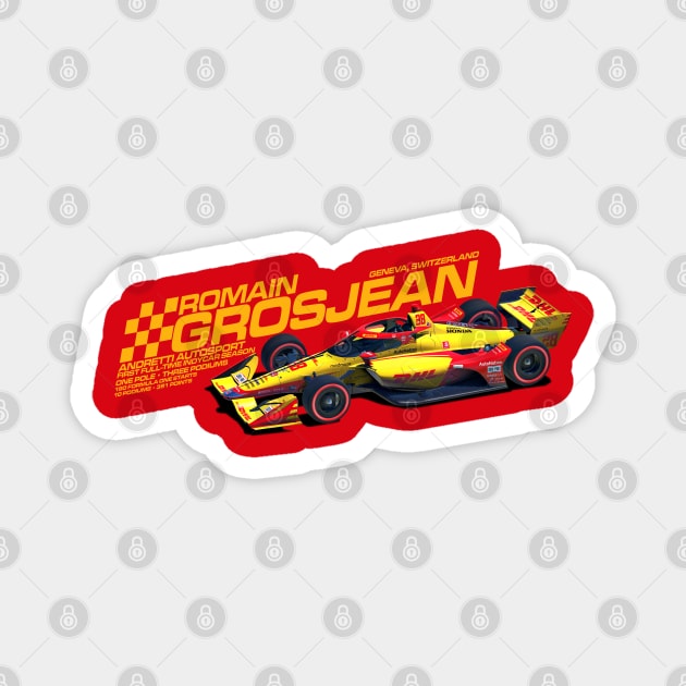 Romain Grosjean 2022 (yellow) Magnet by Sway Bar Designs