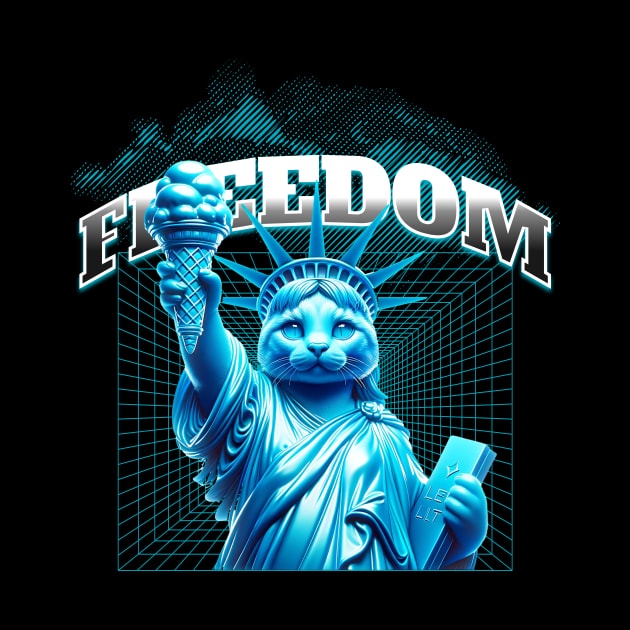 liberty statue parody cat by Dracoola