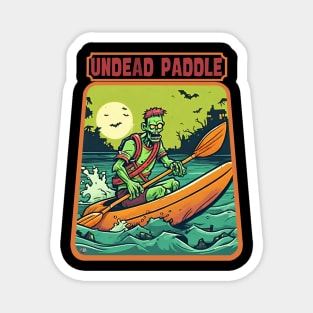 Zombie kayak undead paddle Magnet