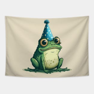 Party Hat Frog Tapestry