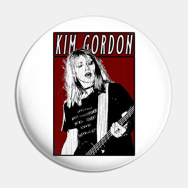 Vintage Retro Kim Gordon Pin by Projectup