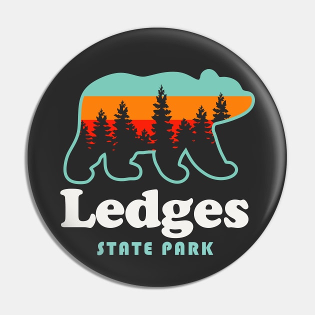 Ledges State Park Iowa Camping Hiking Trails Bear Pin by PodDesignShop