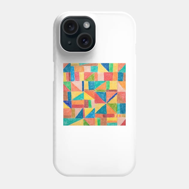 Patchwork squares Phone Case by MyCraftyNell