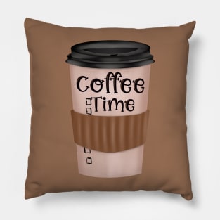 Coffee Time To Go Cup Pillow