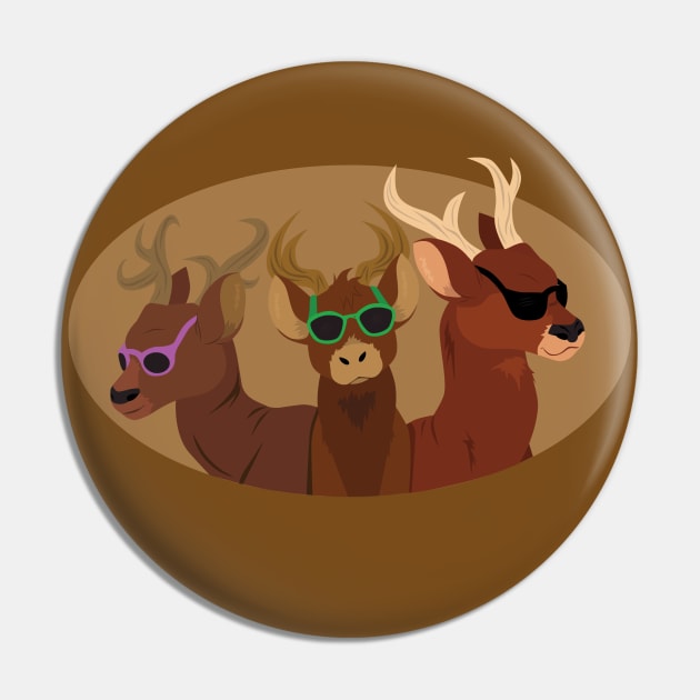 Deer Wearing Sunglasses Pin by SakuraDragon