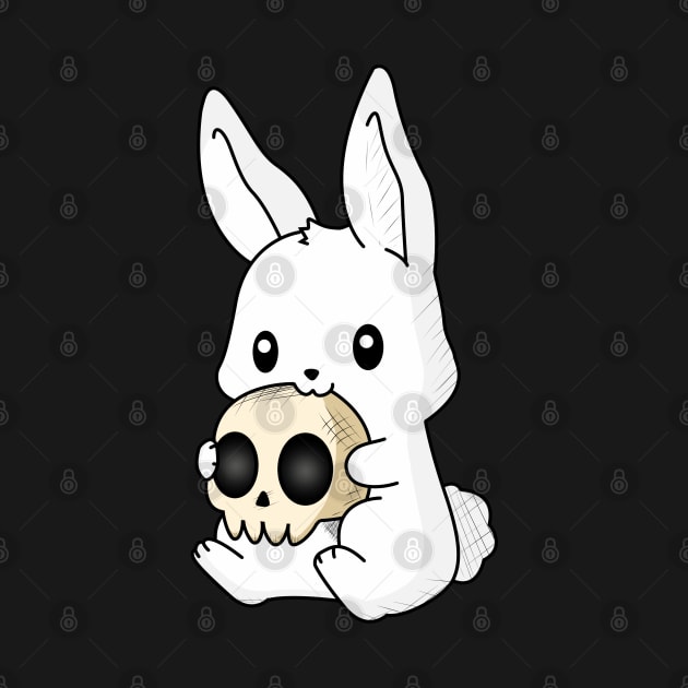 Rabbit eating skull! by Anime Meme's