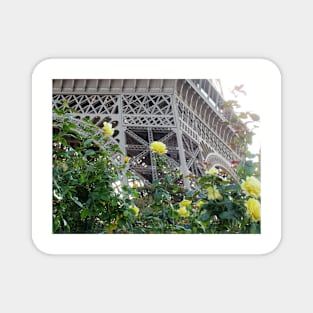 Paris Eiffel Tower Flowers Magnet