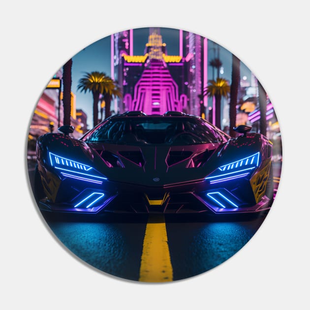 Dark Neon Sports Car in Beach Neon City Pin by star trek fanart and more