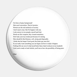 Cher Quotes Pin