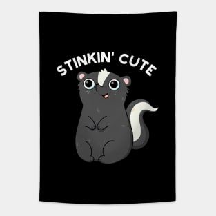 Stinkin Cute Funny Skunk Pun Tapestry