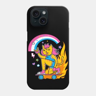 Very Cool Skater Cat Girl Phone Case