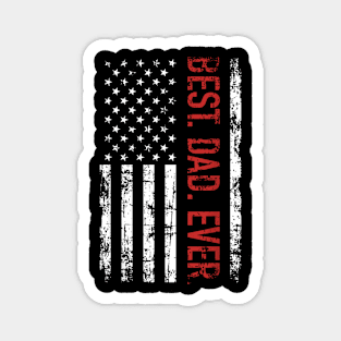 Best Dad Ever Us American Flag Gift For Father'S Day Short Magnet