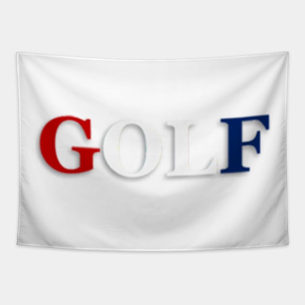 Golf Red White and Blue Tapestry by Moses77