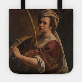 Self-Portrait as Saint Catherine of Alexandria by Artemisia Gentileschi Tote