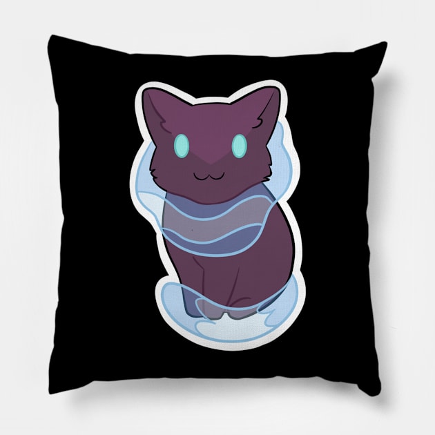 Melog cute cat Pillow by dragonlord19