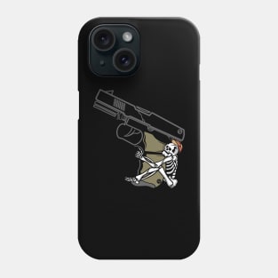 Gun and skull Phone Case