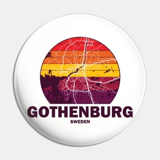 Gothenburg Retro Maps Pin