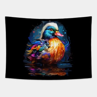 Mandarin Duck Rainbow Tapestry