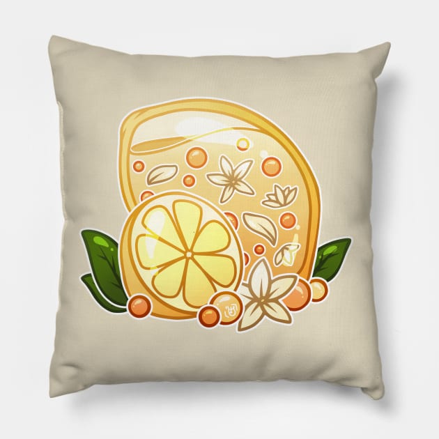 Glass Lemon Pillow by heysoleilart