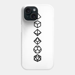 D20 dice set line Phone Case