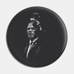 Malcom X Human Rights Activist Pin