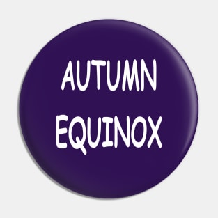 Autumn Equinox, transparent Pin