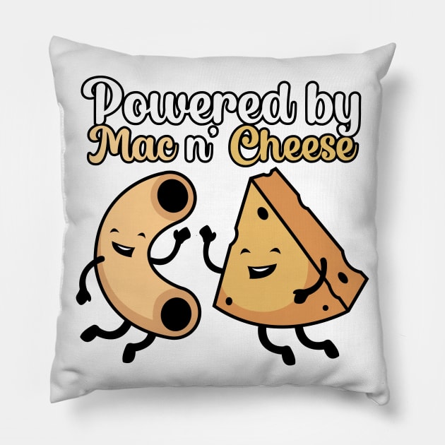 Powered by Mac n Cheese Pillow by maxcode