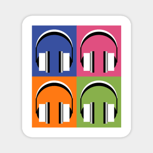 Headphones in bright colours Magnet
