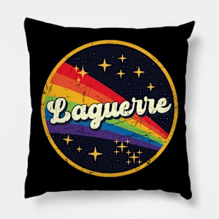 Laguerre // Rainbow In Space Vintage Grunge-Style Pillow