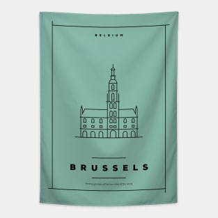 Brussels Minimal Poster Tapestry