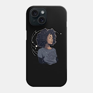 Empowered, confident, and fierce in black Phone Case