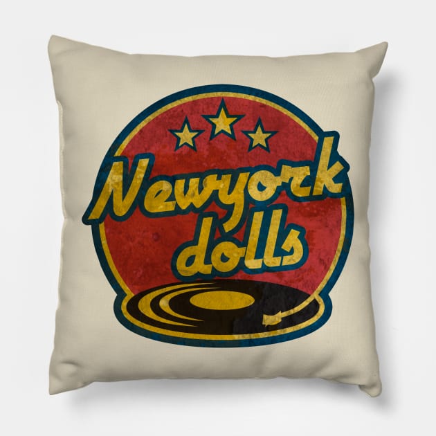 newyork dolls Pillow by Stingy un dry