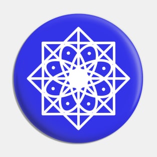 Geometric snowflake Pin