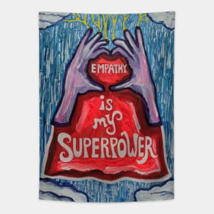 Empathy Superpower Superhero Cape Tapestry