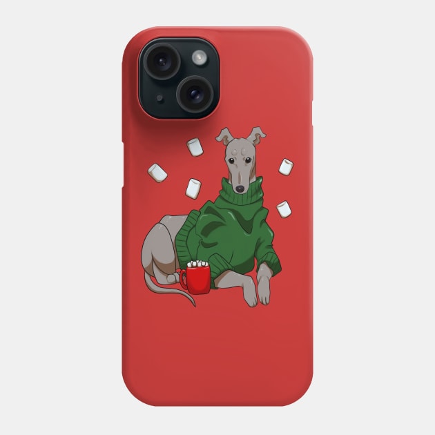 Greyhound Cocoa Phone Case by mcbenik