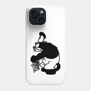 Angry Cat in Steamboat Willie 1928 Phone Case