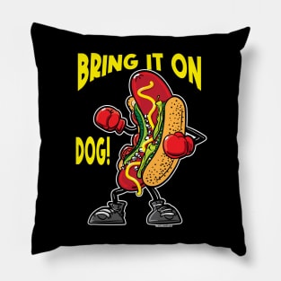 Chicago Style Hot Dog - Bring it on Dog Pillow