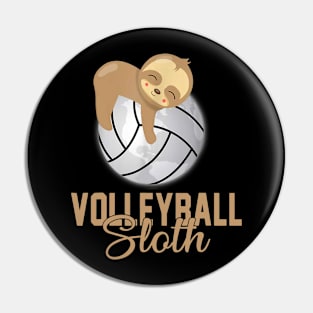 Volleyball Sloth Funny Sloth Sleep On Volleyball Pin