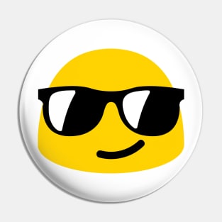 Coolface Sunglasses Face Emoticon Pin